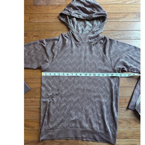 Lululemon Rest Less Hoodie Antique Bark Small Long Sleeve Textured Light Weight - Picture 4 of 13